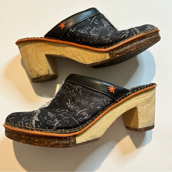Art Company Sabots Art Amsterdam 311 Leather Heeled Clog Sandals Size EU 41 - Picture 3 of 11